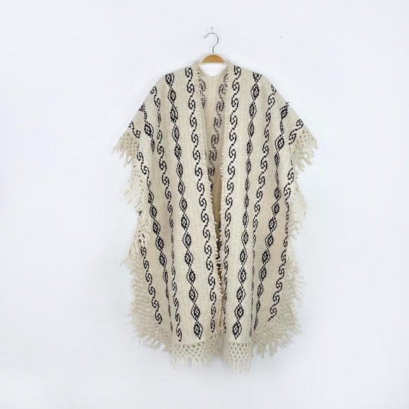 Vintage Jackets & Blazers - ⚡️SOLD⚡️ vintage wool western caftan poncho - one size